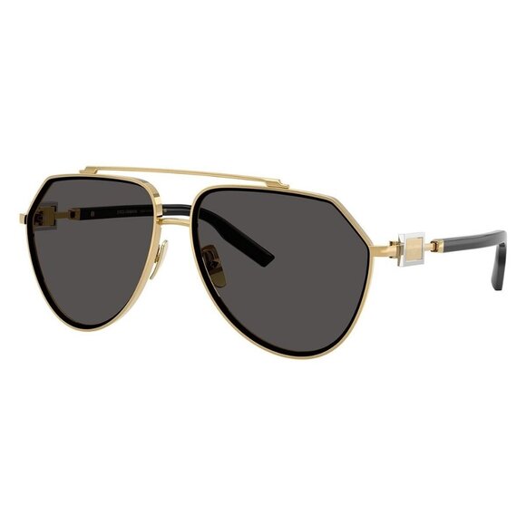 New Dolce & Gabbana Gold Aviator DG2315 02/87 Sunglasses Women - Picture 1 of 6